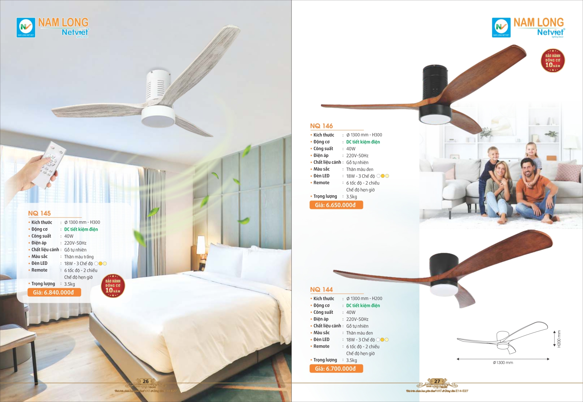 Bảng giá đèn trang trí Nam Long